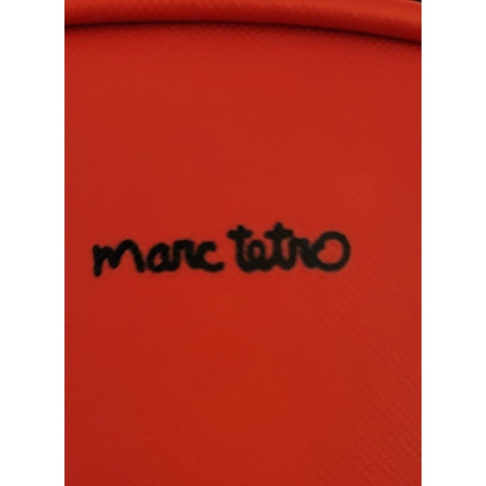 Marc Tetro Red Cosmetic Makeup Pouch Westie Dog Print Neoprene Zip Case NWT - Picture 3 of 6